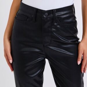 Judy Blue Faux Leather Pants Sz 5 High Waist Tummy Control NWT Moto Boho